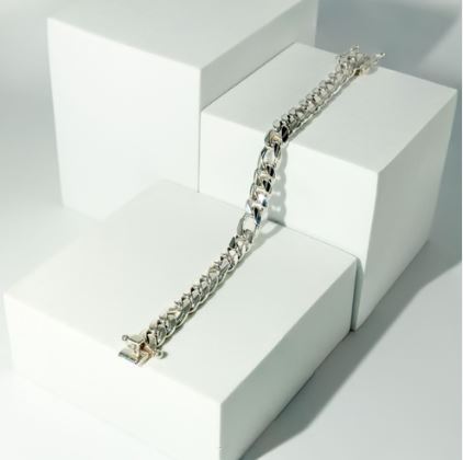 .999 Fine Silver Figaro Bracelet 10mm