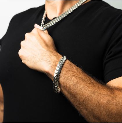 .999 Fine Silver Miami Cuban Bracelet 12mm