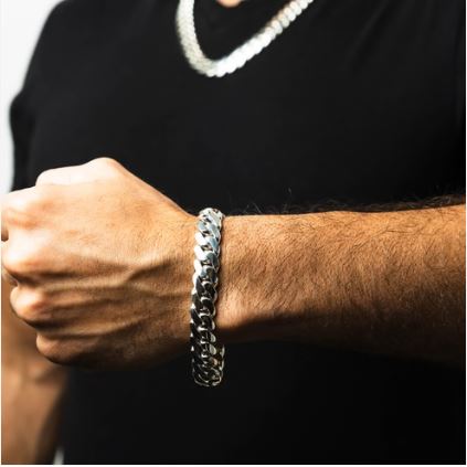 .999 Fine Silver Miami Cuban Bracelet 12mm