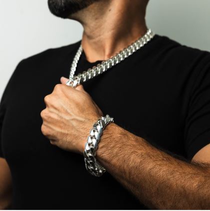 .999 Fine Silver Miami Cuban Bracelet 18mm