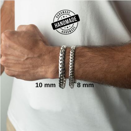 .999 Fine Silver Miami Cuban Bracelet 10mm