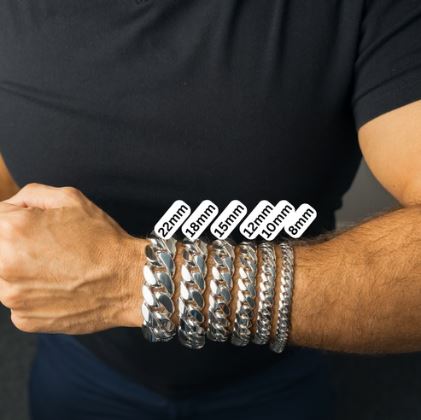.999 Fine Silver Miami Cuban Bracelet 18mm