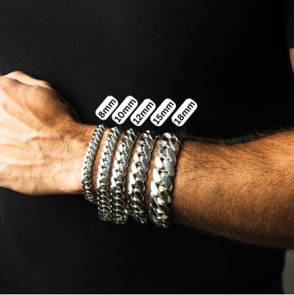 .999 Fine Silver Miami Cuban Bracelet 10mm