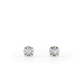 1/2 CTW round lab-grown diamond stud earrings in 14K yellow gold, product view
