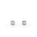 1/2 CTW round lab-grown diamond stud earrings in 14K white gold, product view