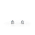 1/4 CTW round lab-grown diamond stud earrings in 14K white gold, product view
