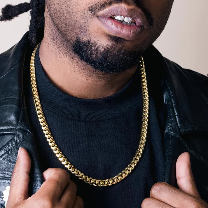 8mm Miami Cuban Chain | 18K Gold-Plated Sterling Silver
