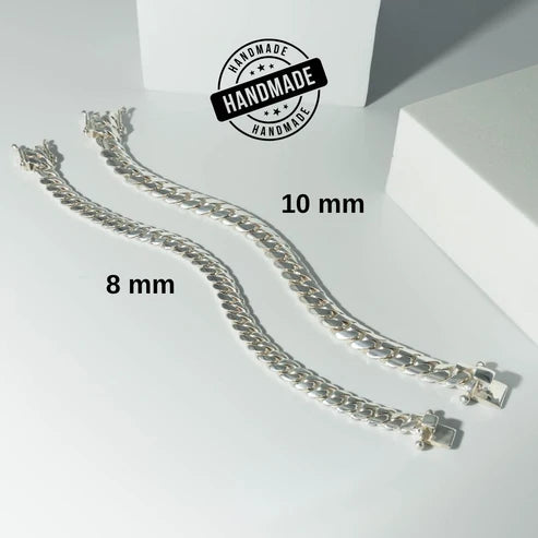 .999 Fine Silver Miami Cuban Bracelet 10mm