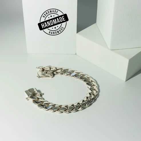 .999 Fine Silver Miami Cuban Bracelet 15mm