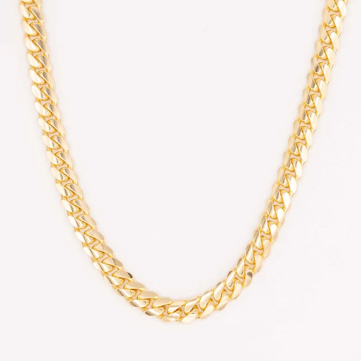 8mm Miami Cuban Chain | 18K Gold-Plated Sterling Silver