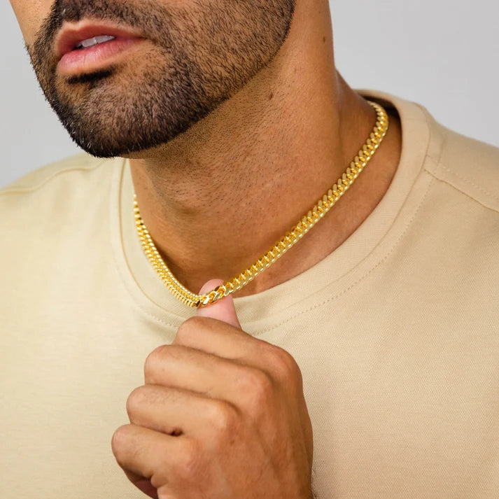 7mm Miami Cuban Chain | 18K Gold-Plated Sterling Silver