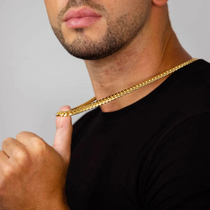 7mm Miami Cuban Chain | 18K Gold-Plated Sterling Silver