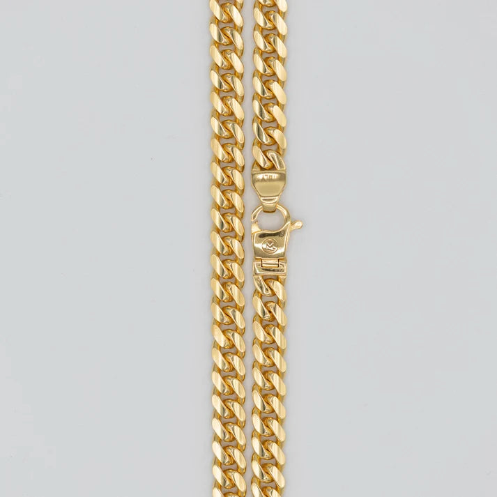 7mm Miami Cuban Chain | 18K Gold-Plated Sterling Silver