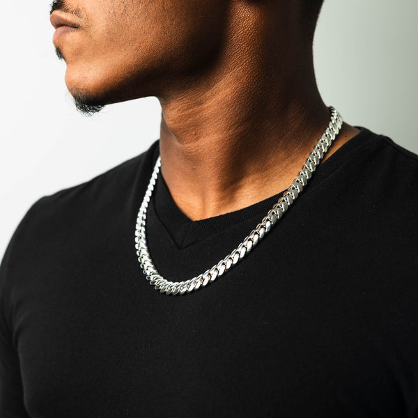10mm Handmade Miami Cuban Link Chain | .999 Fine Silver