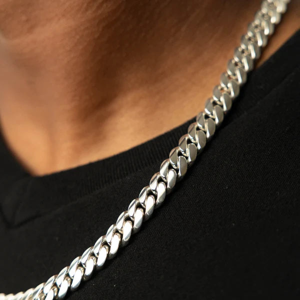 10mm Handmade Miami Cuban Link Chain | .999 Fine Silver